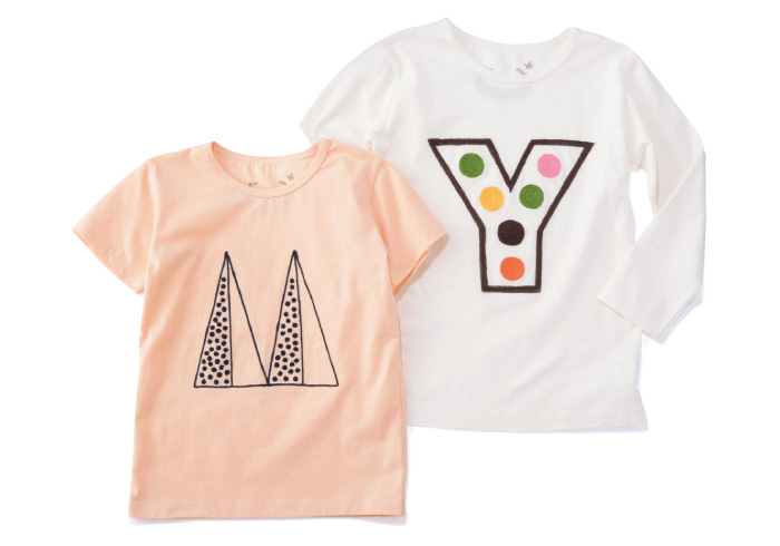 ボクのはどんなの? イニシャルごとにデザインが違う、キュートなTシャツ