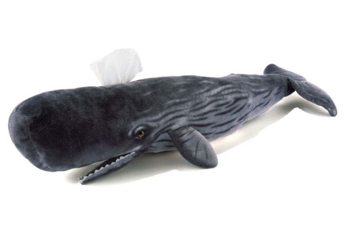 シュールな見た目と抱きしめたくなる柔らかさ。クジラのティッシュケース