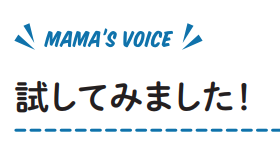 試してみました!