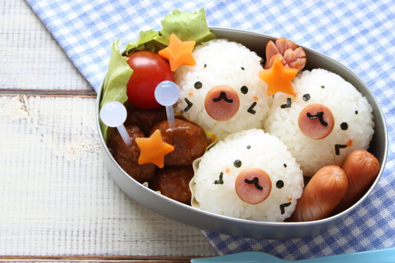 あざらしおにぎりの星形にんじん弁当