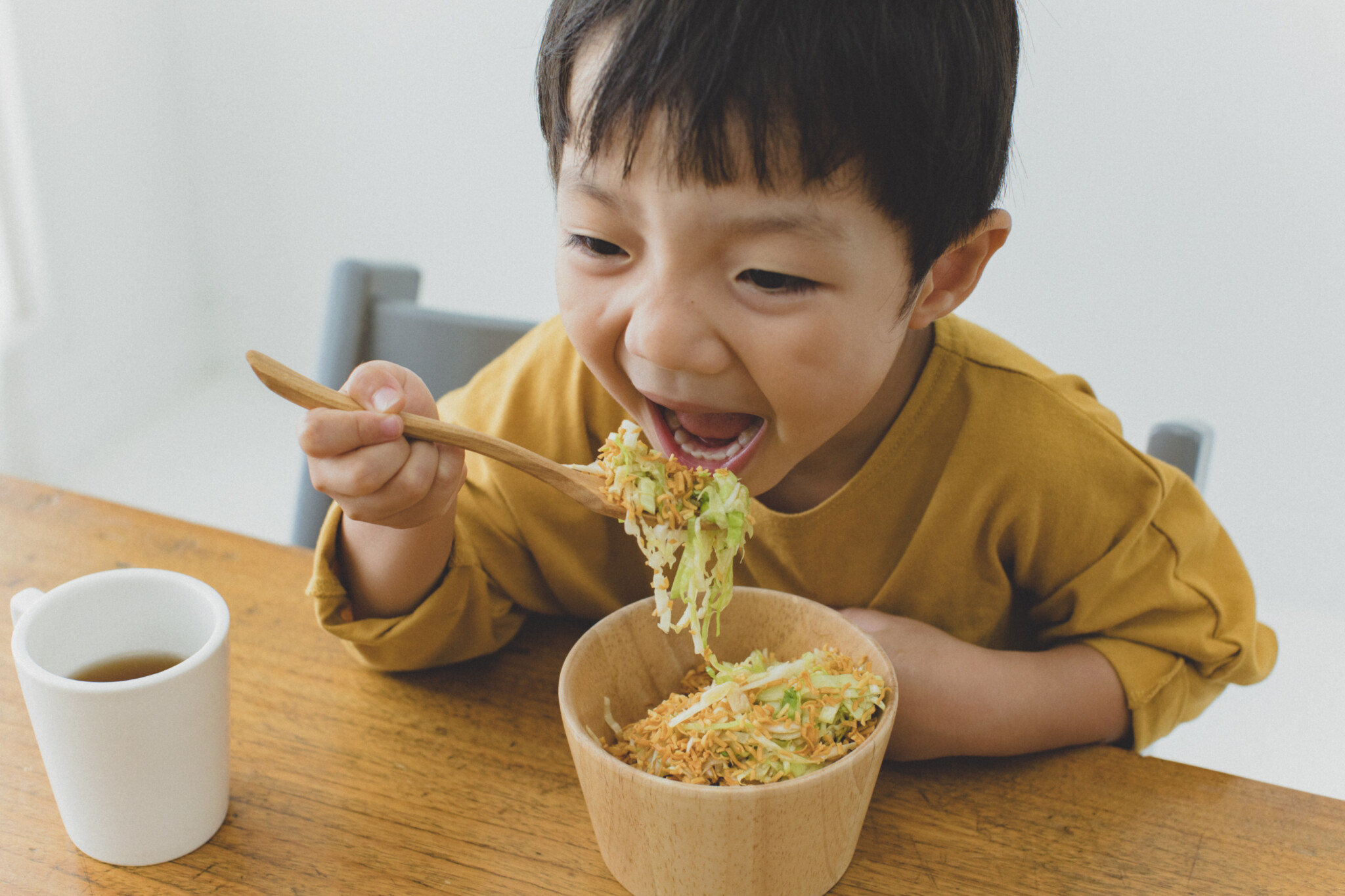 野菜ギライkid Sがウソみたいに食べる 話題の チキンラーメン キャベサラダ おそるべし アイテム Hanako ママ Web